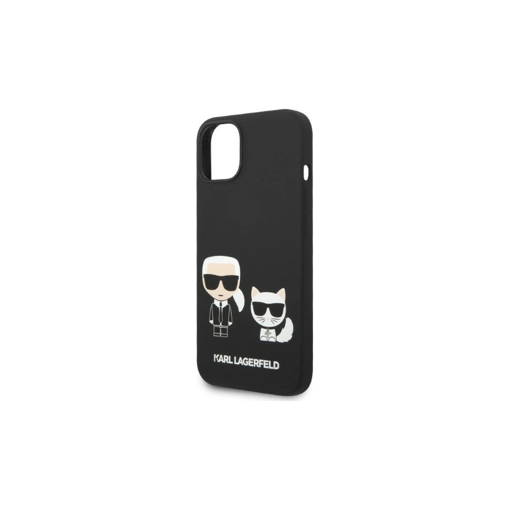 Etui Karl Lagerfeld KLHMP14MSSKCK Apple iPhone 14 Plus / 15 Plus hardcase czarny/black Liquid Silicone Karl & Choupette Magsafe
