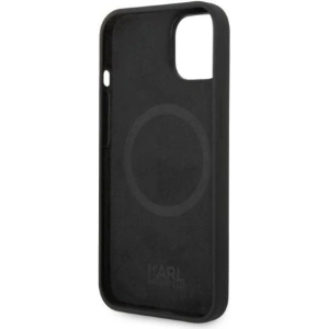 Etui Karl Lagerfeld KLHMP14MSSKCK Apple iPhone 14 Plus / 15 Plus hardcase czarny/black Liquid Silicone Karl & Choupette Magsafe