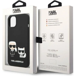 Etui Karl Lagerfeld KLHMP14MSSKCK Apple iPhone 14 Plus / 15 Plus hardcase czarny/black Liquid Silicone Karl & Choupette Magsafe