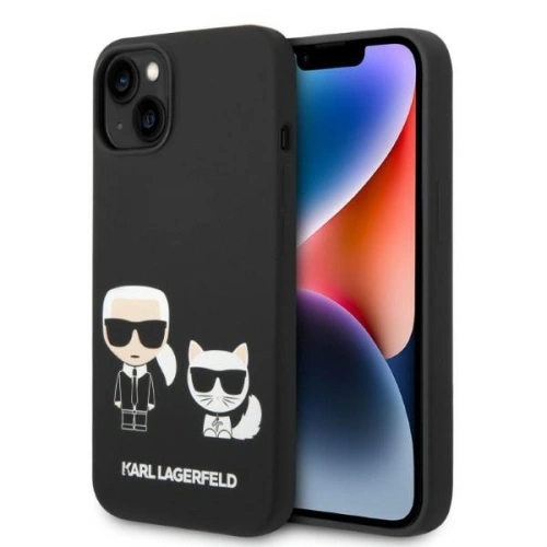 Kup Etui Karl Lagerfeld KLHMP14SSSKCK Apple iPhone 14 hardcase czarny/black Liquid Silicone Karl & Choupette Magsafe - KLD1193 - {ean13} - Sklep Home Screen