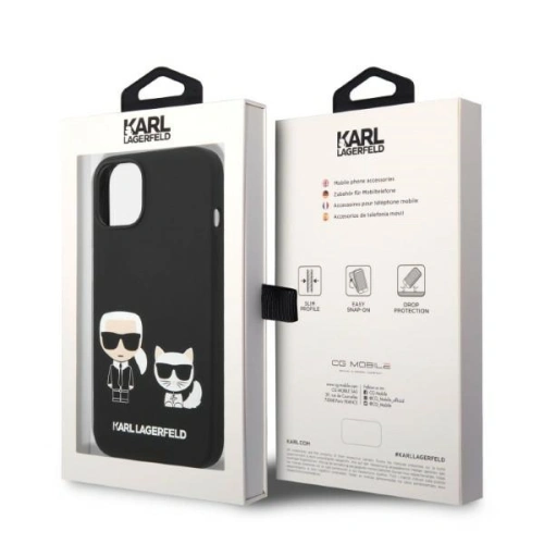 Kup Etui Karl Lagerfeld KLHMP14SSSKCK Apple iPhone 14 hardcase černý/black Liquid Silicone Karl & Choupette Magsafe - KLD1193 - {ean13} - Sklep Home Screen