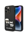 Case Karl Lagerfeld KLHMP14XSSKCK Apple iPhone 14 Pro Max Hardcase schwarz/black Liquid Silicone Karl & Choupette Magsafe