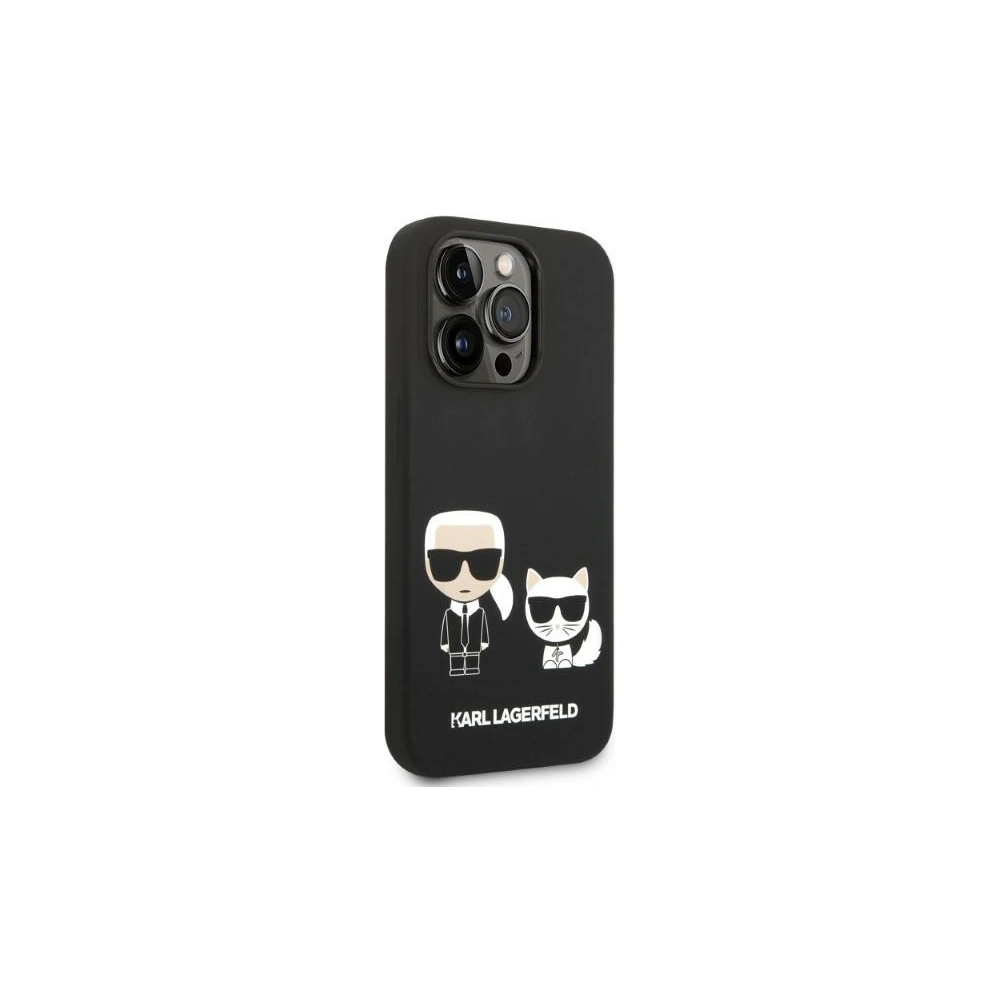 Etui Karl Lagerfeld KLHMP14XSSKCK Apple iPhone 14 Pro Max hardcase czarny/black Liquid Silicone Karl & Choupette Magsafe