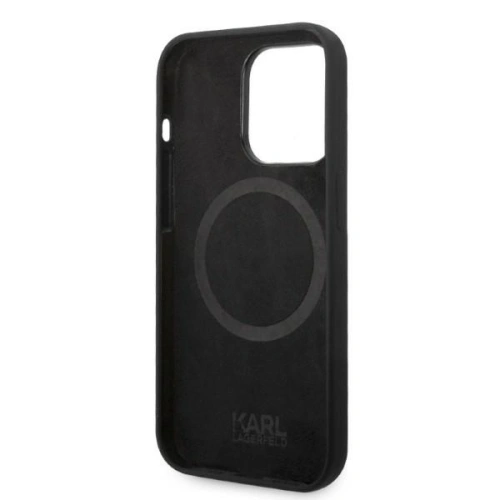 Buy Karl Lagerfeld KLHMP14XSSKCK Apple iPhone 14 Pro Max hardcase black Liquid Silicone Karl & Choupette Magsafe - KLD1194 - {ean13} - Home Screen Store Europe
