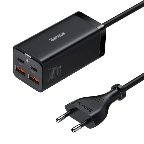 Kup Încărcătorul de rețea Baseus GaN3 Pro GaN 2xUSB-C/2xUSB 100W PD3.0, QC4.0+, AFC negru - BSU3630 - {ean13} - Sklep Home Screen