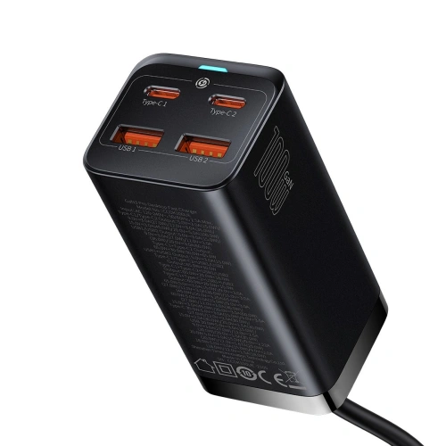 Kup Încărcătorul de rețea Baseus GaN3 Pro GaN 2xUSB-C/2xUSB 100W PD3.0, QC4.0+, AFC negru - BSU3630 - {ean13} - Sklep Home Screen