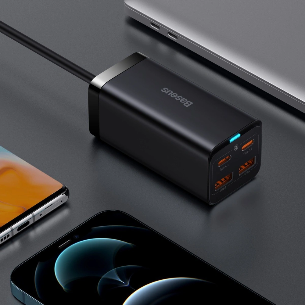 Ładowarka sieciowa Baseus GaN3 Pro GaN 2xUSB-C/2xUSB 100W PD3.0, QC4.0+, AFC czarny