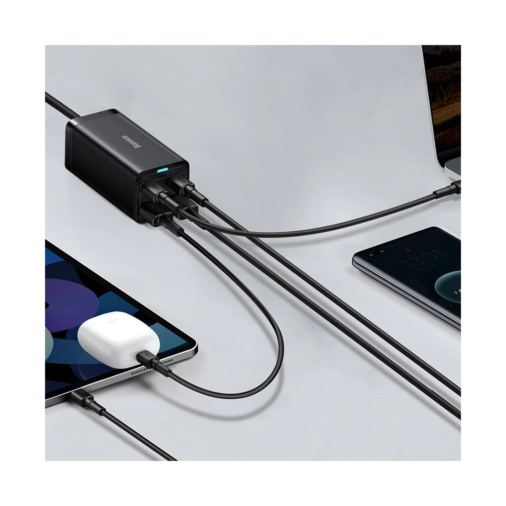 Ładowarka sieciowa Baseus GaN3 Pro GaN 2xUSB-C/2xUSB 100W PD3.0, QC4.0+, AFC czarny