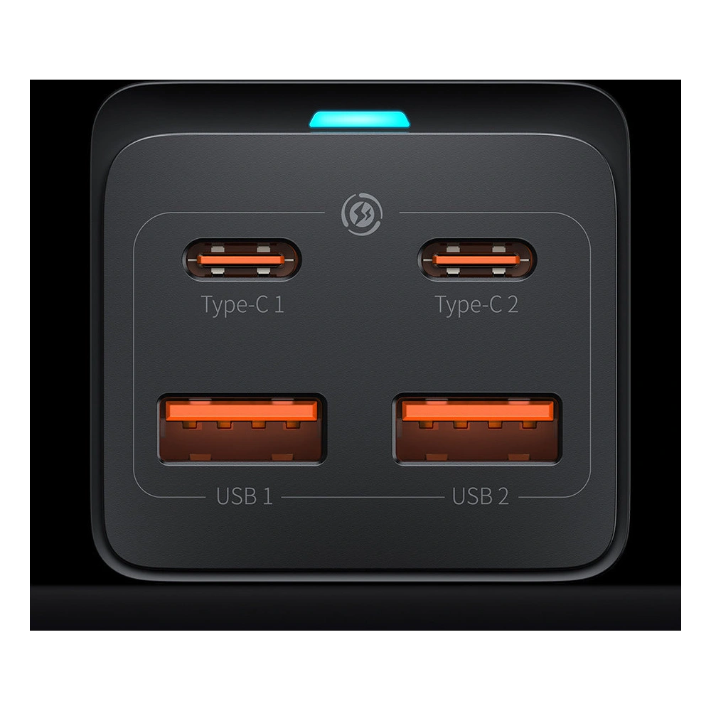 Ładowarka sieciowa Baseus GaN3 Pro GaN 2xUSB-C/2xUSB 100W PD3.0, QC4.0+, AFC czarny