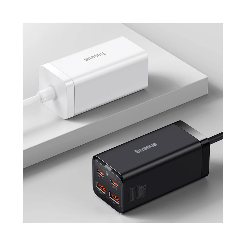 Ładowarka sieciowa Baseus GaN3 Pro GaN 2xUSB-C/2xUSB 100W PD3.0, QC4.0+, AFC czarny
