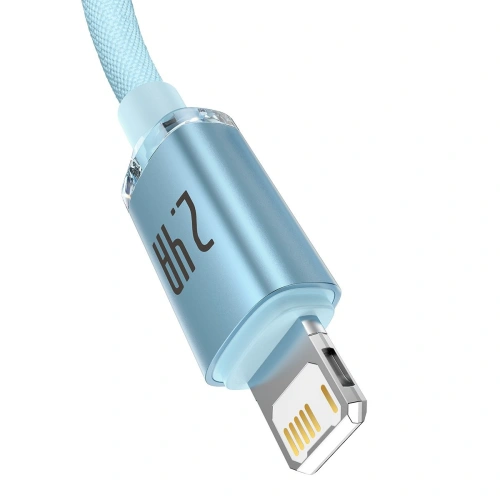 Kup Cablul Baseus Crystal Shine Series USB/Lightning 2,4A 20W 1,2m albastru - BSU3633 - {ean13} - Sklep Home Screen