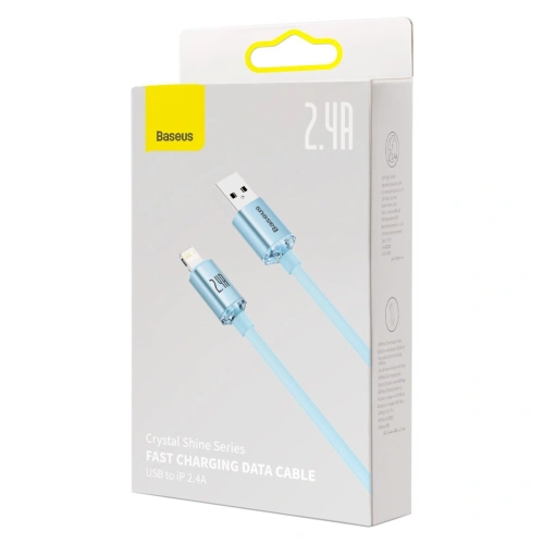 Kup Cablul Baseus Crystal Shine Series USB/Lightning 2,4A 20W 1,2m albastru - BSU3633 - {ean13} - Sklep Home Screen