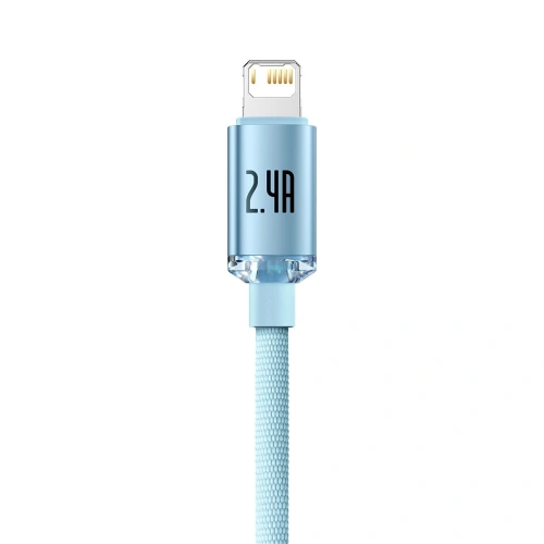 Kup Cablul Baseus Crystal Shine Series USB/Lightning 2,4A 20W 1,2m albastru - BSU3633 - {ean13} - Sklep Home Screen