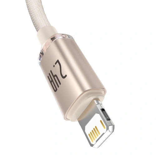 Kup Kabel Baseus Crystal Shine Series USB/Lightning 2,4A 20W 1,2m rosa - BSU3634 - {ean13} - Sklep Home Screen