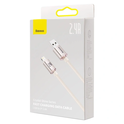 Kup Kabel Baseus Crystal Shine Series USB/Lightning 2,4A 20W 1,2m rosa - BSU3634 - {ean13} - Sklep Home Screen