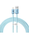 Cablul Baseus Crystal Shine Series USB/Lightning 2,4A 20W 2m albastru
