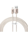 Cablu Baseus Crystal Shine Series USB/Lightning 2,4A 20W 2m rozie