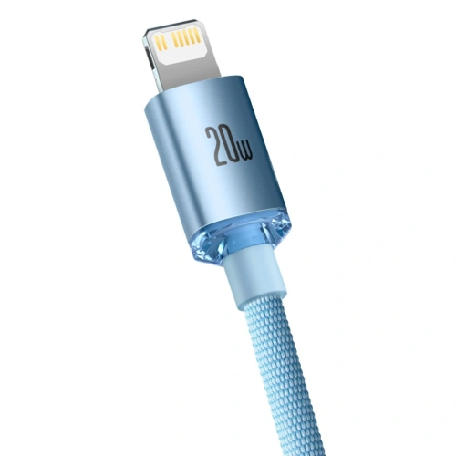 Kup Kabel Baseus Crystal Shine Series USB-C/Lightning Power Delivery 20W 1,2m modrý - BSU3637 - {ean13} - Sklep Home Screen