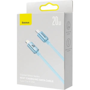 Kabel Baseus Crystal Shine Series USB-C/Lightning Power Delivery 20W 1,2m blau