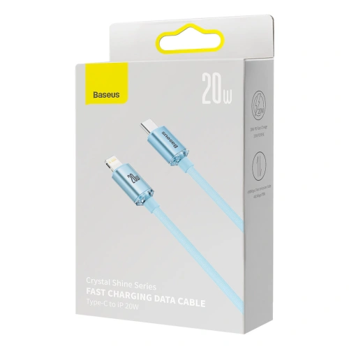 Kup Kabel Baseus Crystal Shine Series USB-C/Lightning Power Delivery 20W 1,2m modrý - BSU3637 - {ean13} - Sklep Home Screen