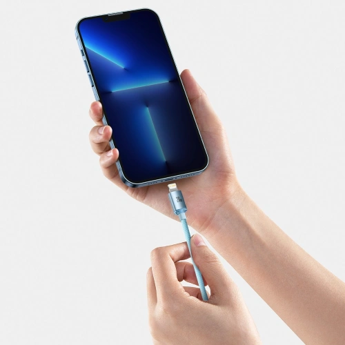 Kup Kabel Baseus Crystal Shine Series USB-C/Lightning Power Delivery 20W 1,2m modrý - BSU3637 - {ean13} - Sklep Home Screen