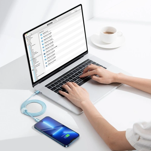 Kup Kabel Baseus Crystal Shine Series USB-C/Lightning Power Delivery 20W 1,2m modrý - BSU3637 - {ean13} - Sklep Home Screen