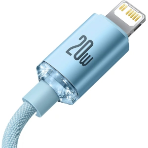 Kabel Baseus Crystal Shine Series USB-C/Lightning Power Delivery 20W 1,2m blau