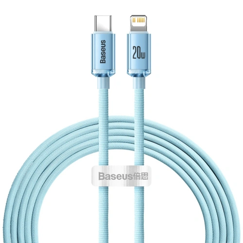 Kup Kabel Baseus Crystal Shine Series USB-C/Lightning Power Delivery 20W 2m blau - BSU3639 - {ean13} - Sklep Home Screen