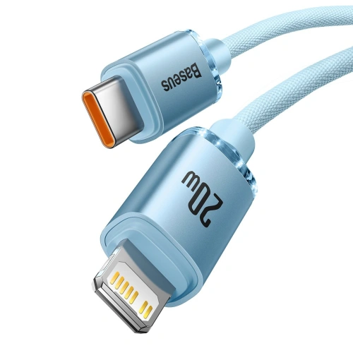 Kup Kabel Baseus Crystal Shine Series USB-C/Lightning Power Delivery 20W 2m blau - BSU3639 - {ean13} - Sklep Home Screen