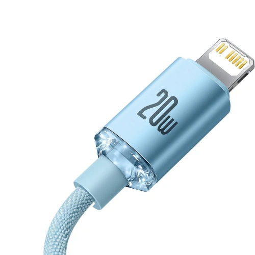 Kup Kabel Baseus Crystal Shine Series USB-C/Lightning Power Delivery 20W 2m blau - BSU3639 - {ean13} - Sklep Home Screen