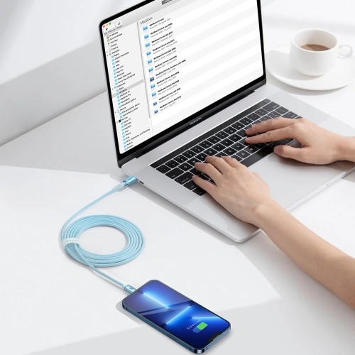Kup Kabel Baseus Crystal Shine Series USB-C/Lightning Power Delivery 20W 2m blau - BSU3639 - {ean13} - Sklep Home Screen