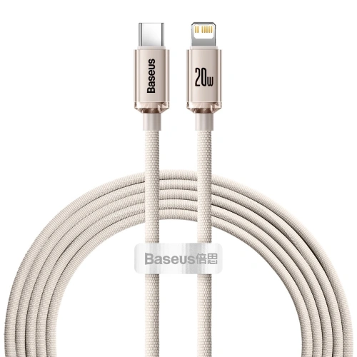 Kup Kabel Baseus Crystal Shine Series USB-C/Lightning Power Delivery 20W 2m růžový - BSU3640 - {ean13} - Sklep Home Screen