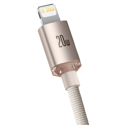 Kup Kabel Baseus Crystal Shine Series USB-C/Lightning Power Delivery 20W 2m růžový - BSU3640 - {ean13} - Sklep Home Screen