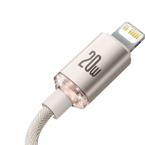Kup Cablul Baseus Crystal Shine Series USB-C/Lightning Power Delivery 20W 2m roz roz. - BSU3640 - {ean13} - Sklep Home Screen