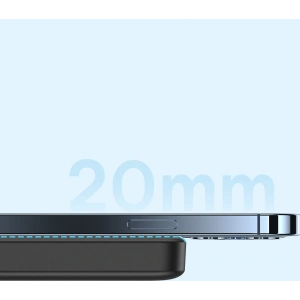 Powerbank Baseus Magnetic Mini 10000mAh 20W czarny + kabel USB-C/USB-C 60W (20V/3A) 0,5m czarny