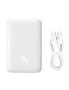 Baseus Magnetic Mini fast charging mini power bank 10000mAh 20W white + cable USB-C - USB-C 60W (20V / 3A) 0.5m white (PPCX030002)