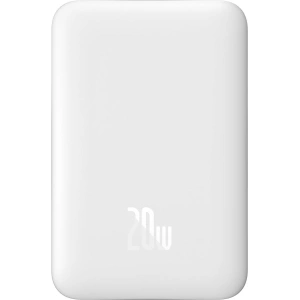 Powerbank Baseus Magnetic Mini 10000mAh 20W biały + kabel USB-C/USB-C 60W (20V/3A) 0,5m biały