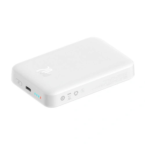 Kup Powerbank Baseus Magnetic Mini 10000mAh 20W bílý + kabel USB-C/USB-C 60W (20V/3A) 0,5m bílý - BSU3647 - {ean13} - Sklep Home Screen