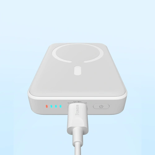 Kup Powerbank Baseus Magnetic Mini 10000mAh 20W bílý + kabel USB-C/USB-C 60W (20V/3A) 0,5m bílý - BSU3647 - {ean13} - Sklep Home Screen