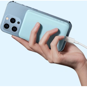 Powerbank Baseus Magnetic Mini 10000mAh 20W biały + kabel USB-C/USB-C 60W (20V/3A) 0,5m biały