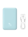 Powerbank Baseus Magnetic Mini 10000mAh 20W kék + USB-C/USB-C 60W (20V/3A) 0,5m fehér kábellel