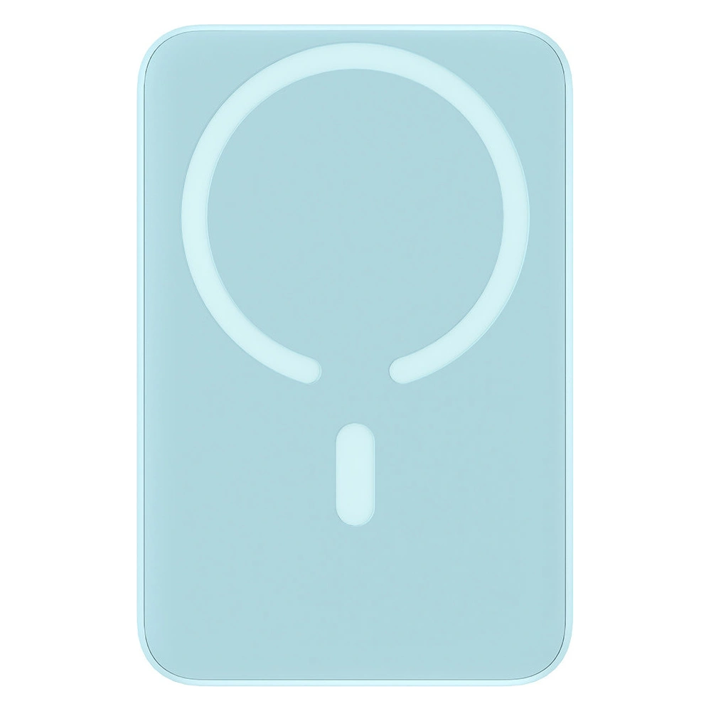 Powerbank Baseus Magnetic Mini 10000mAh 20W niebieski + kabel USB-C/USB-C 60W (20V/3A) 0,5m biały