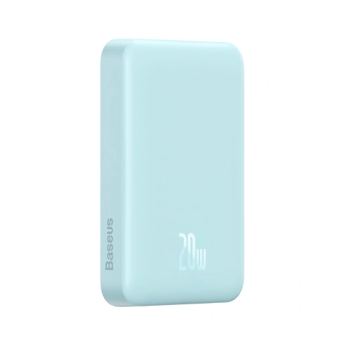 Kup Powerbank Baseus Magnetic Mini 10000mAh 20W kék + USB-C/USB-C 60W (20V/3A) 0,5m fehér kábellel - BSU3648 - {ean13} - Sklep Home Screen