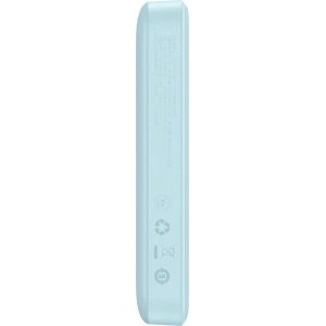 Powerbank Baseus Magnetic Mini 10000mAh 20W niebieski + kabel USB-C/USB-C 60W (20V/3A) 0,5m biały