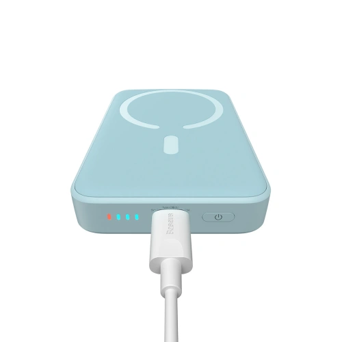Kup Powerbank Baseus Magnetic Mini 10000mAh 20W albastru + cablu USB-C/USB-C 60W (20V/3A) 0,5m alb - BSU3648 - {ean13} - Sklep Home Screen