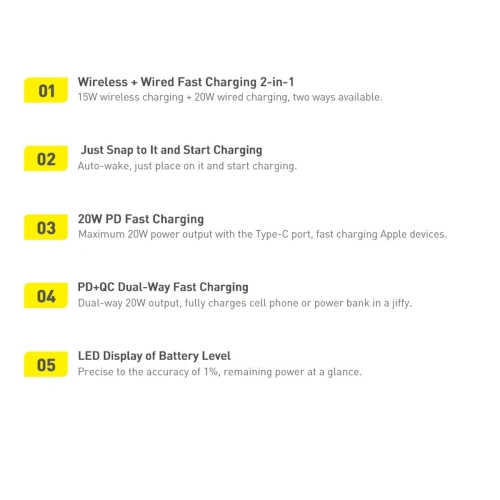 Buy Baseus Magnetic Mini fast charging mini power bank 10000mAh 20W blue + cable USB-C - USB-C 60W (20V / 3A) 0.5m white (PPCX030003) - BSU3648 - {ean13} - Home Screen Store Europe