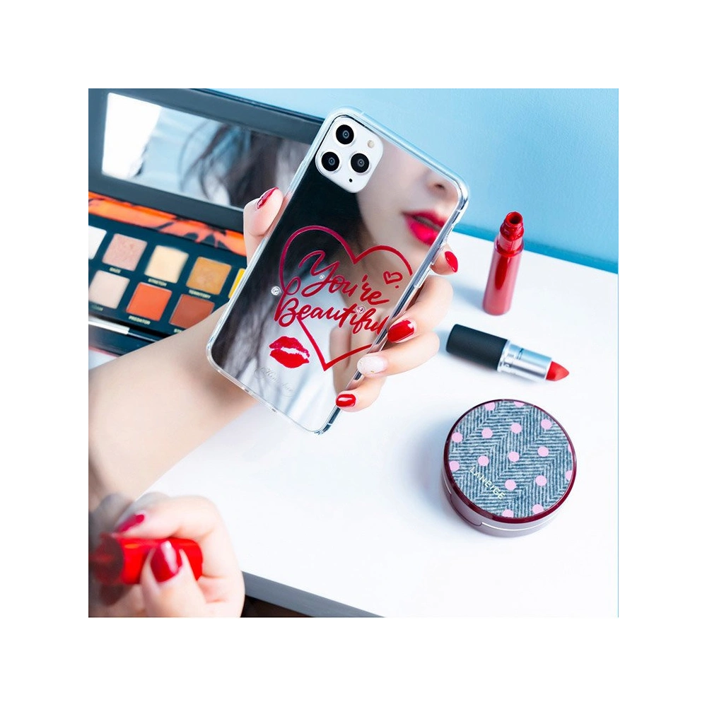 Etui Kingxbar Angel Swarovski My Angel Apple iPhone 11 Pro Max lusterko przezroczysty