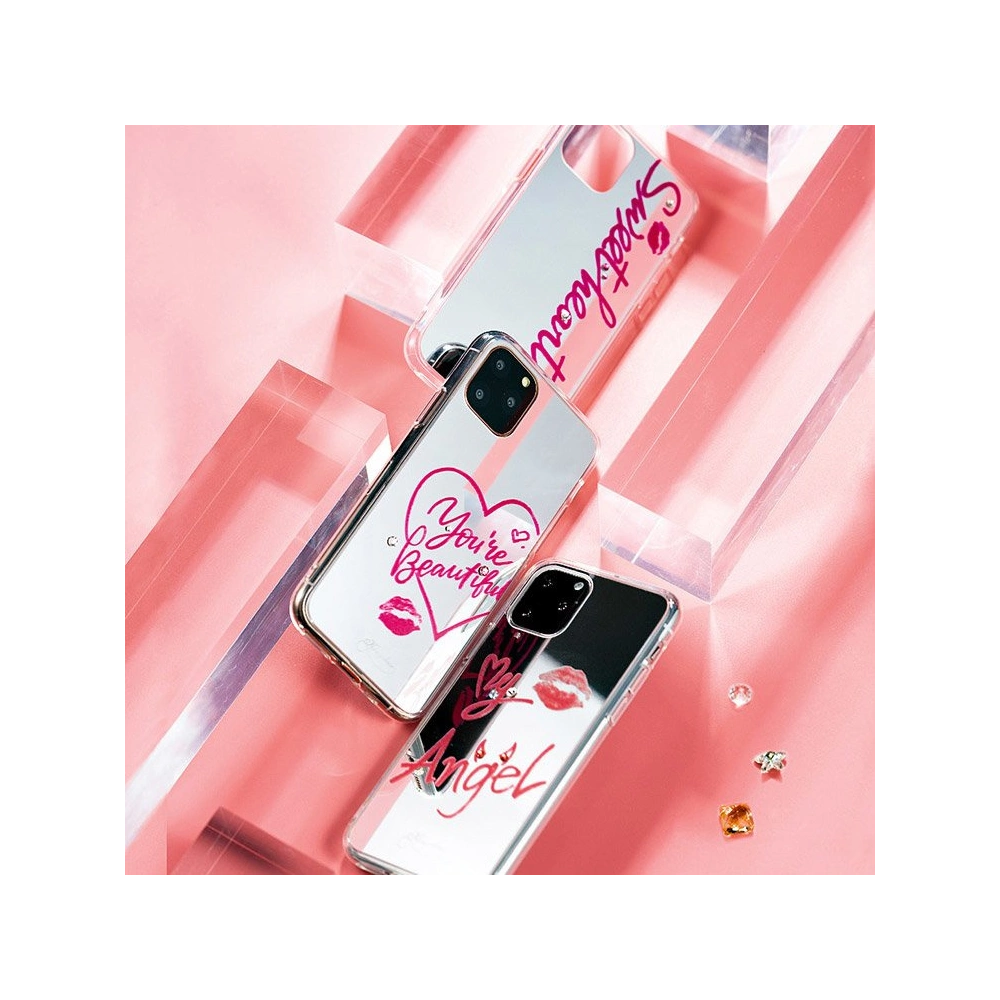 Etui Kingxbar Angel Swarovski My Angel Apple iPhone 11 Pro Max lusterko przezroczysty