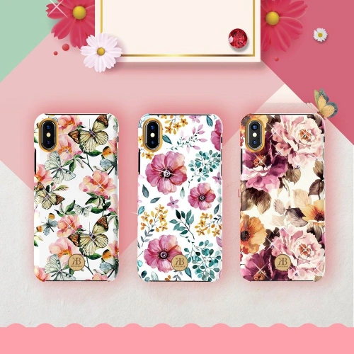 Kup Etui Kingxbar Blossom Swarovski Apple iPhone XS Max rózsaszín - KGX236 - {ean13} - Sklep Home Screen