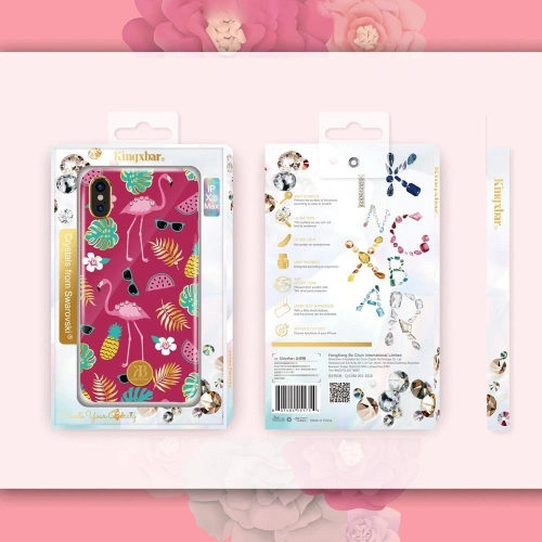 Kup Etui Kingxbar Blossom Swarovski Apple iPhone XS Max rózsaszín - KGX236 - {ean13} - Sklep Home Screen